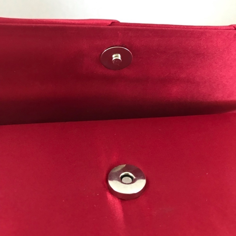 Fioni Night Silk Burgundy Purse Crystals Evening Purse - Picture 4 of 10